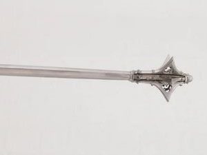 Medieval mace weapon on white background.