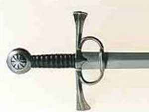ornate antique European sword hilt and blade