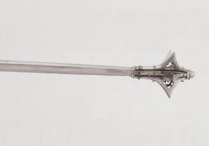 Medieval mace weapon on white background.